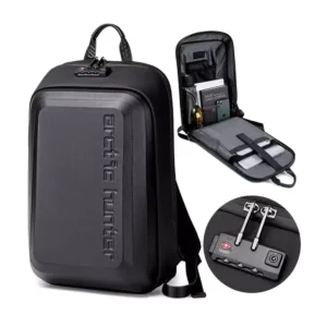 Arctic Hunter B00451 Lock Hard Shell Bag with 15.6 inch Water-resistant backpack