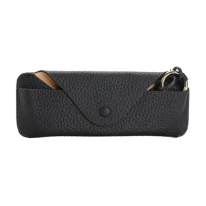Genuine Leather Glasses Case Handmade Cowhide Storage Box with Lanyard