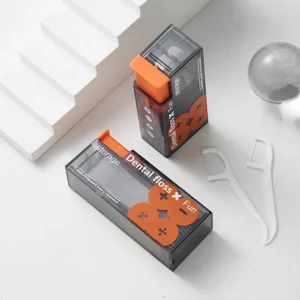 Portable Floss Dispenser Floss Automatic Ejectable Organiser Oral Care Includes (10Pcs)