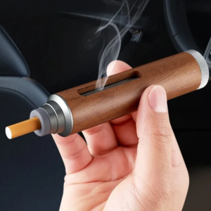 Wooden Portable Pocket Cigar Ashtray with Lid